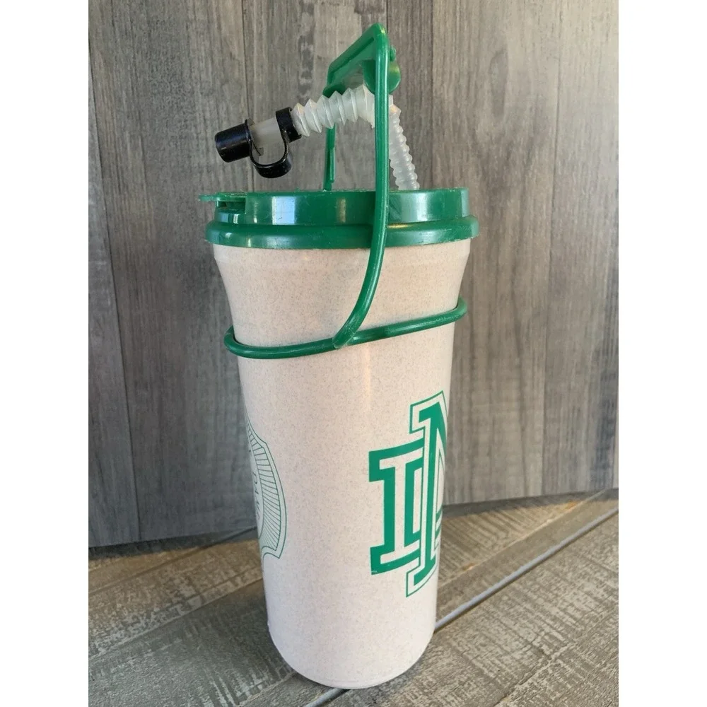 Notre Dame Fighting‎ Irish Cup Travel Stadium w/ Lid w/ straw Whirley 8.5